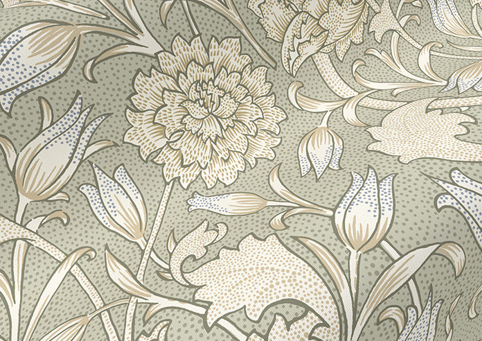 William Morris At Home Wild Tulip, Sage - Roller Blind - Image 4